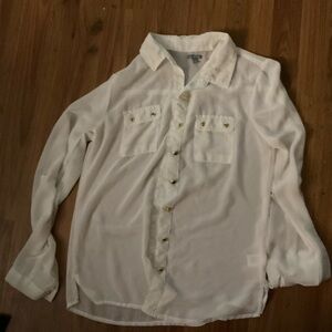 White sheer long sleeve